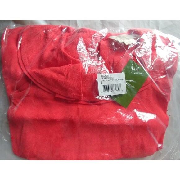 Kate Spade Toddler Girls Geranium Orange Avery Romper One Piece NEW $84 2 2T - Picture 3 of 4